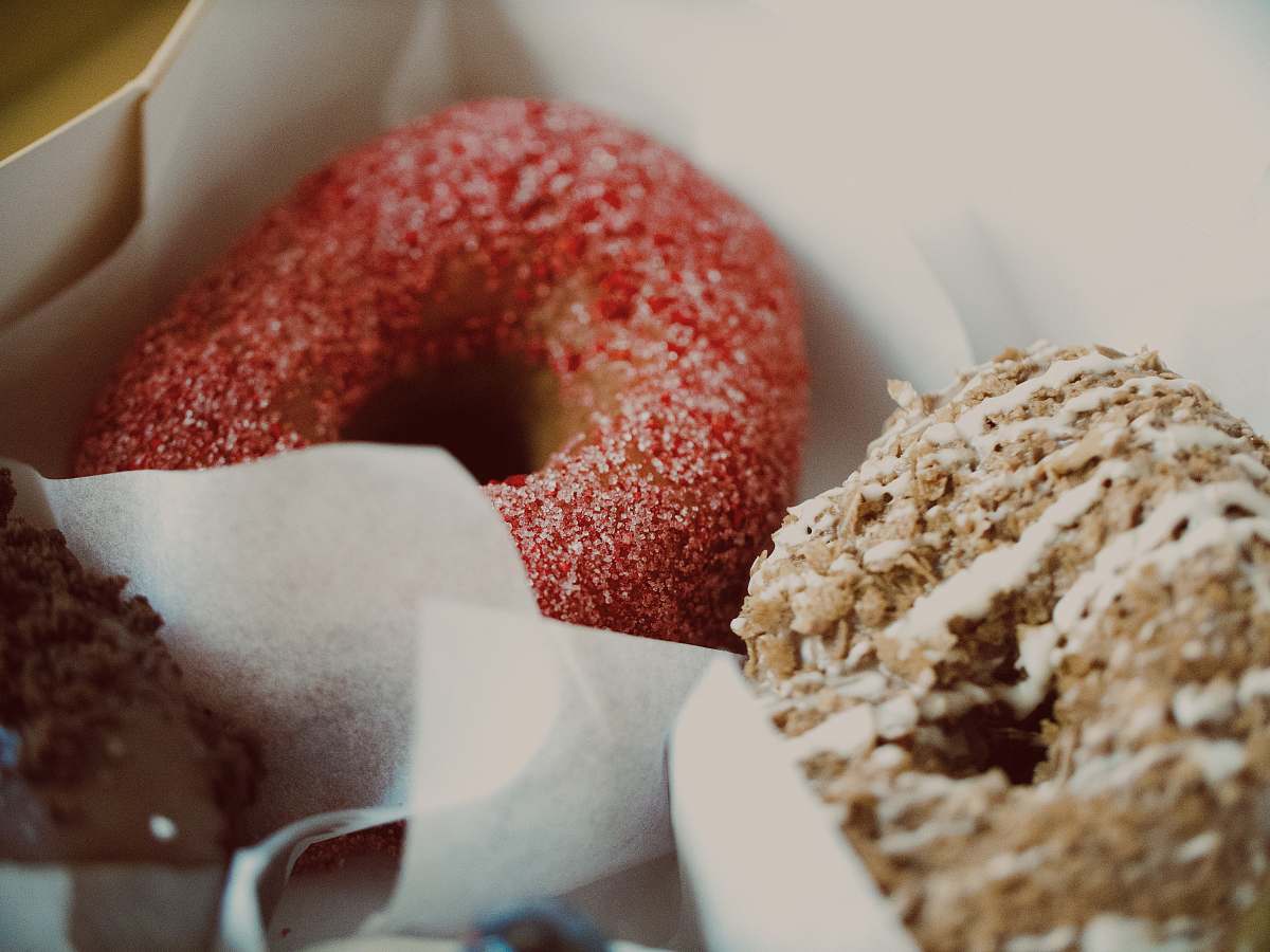 donut red and white doughnuts donuts