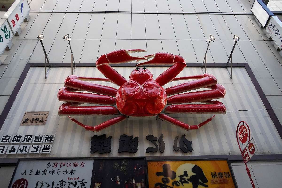animal red crab store front lobster