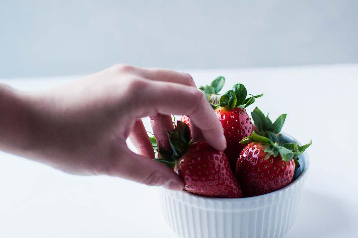 fruit red strawberries on bowl strawberry