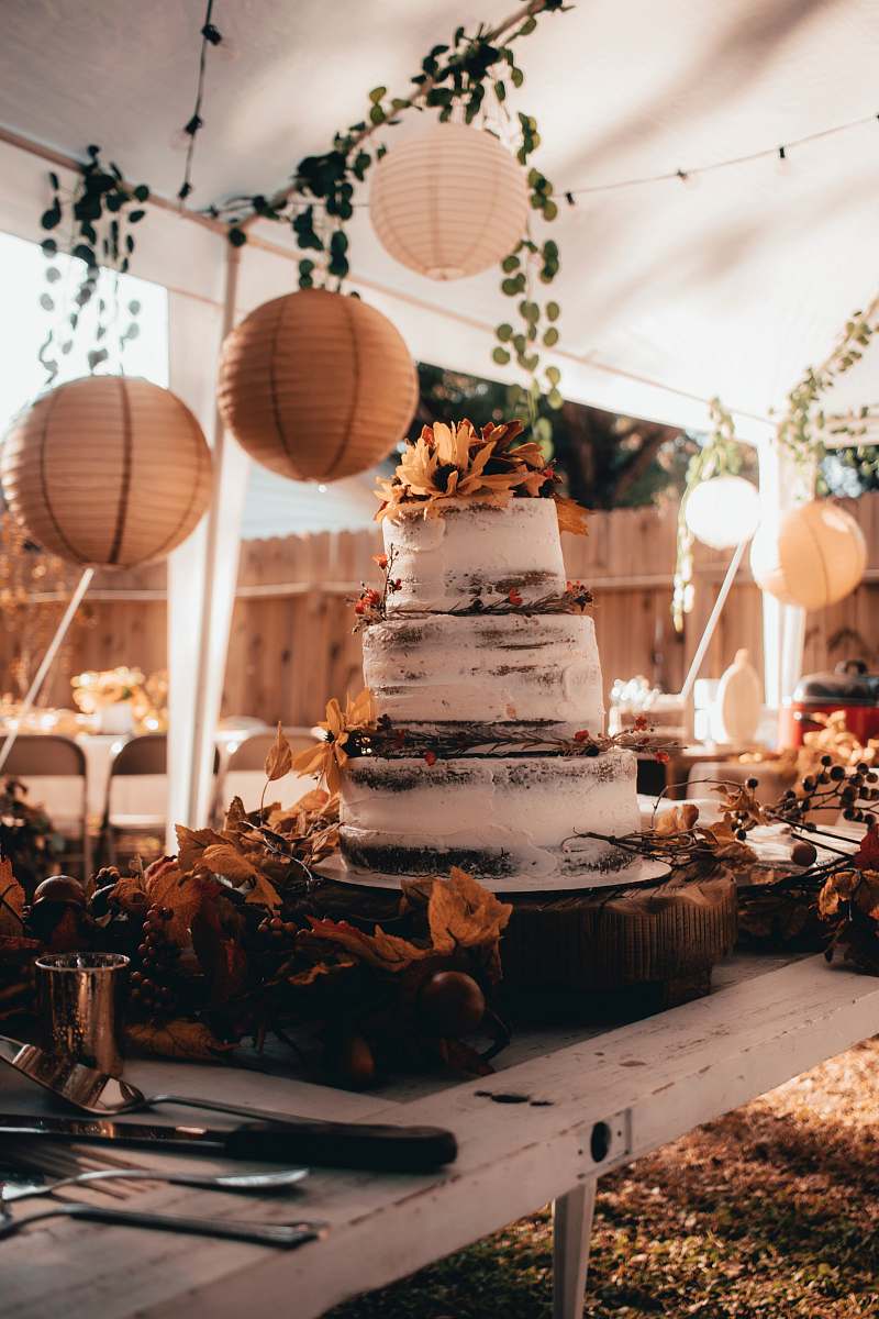 dessert round fondant 3-tier cake cake