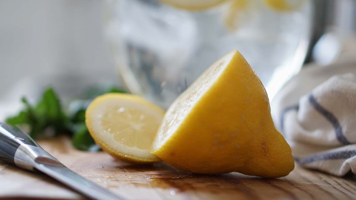 fruit sliced lemon citrus fruit