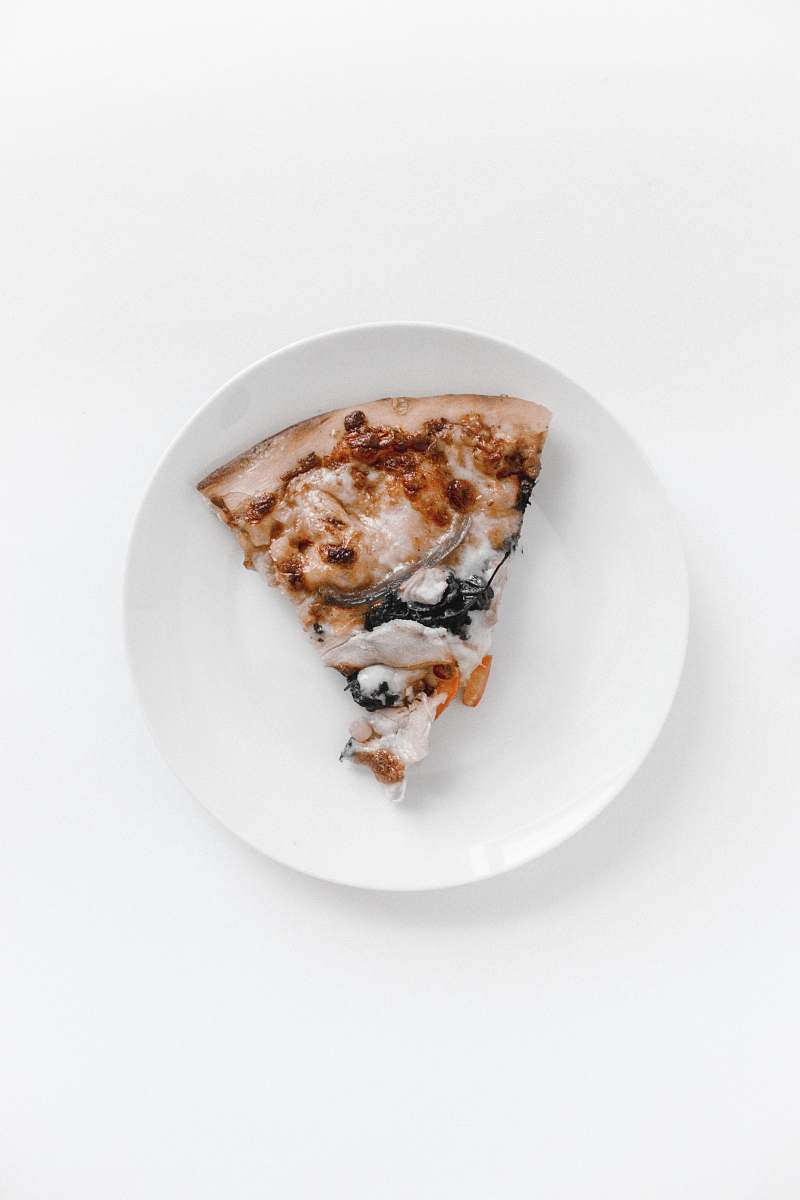 confectionery sliced pizza on plate sweets