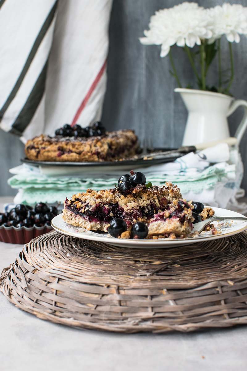 fruit two pastries on plate blueberry