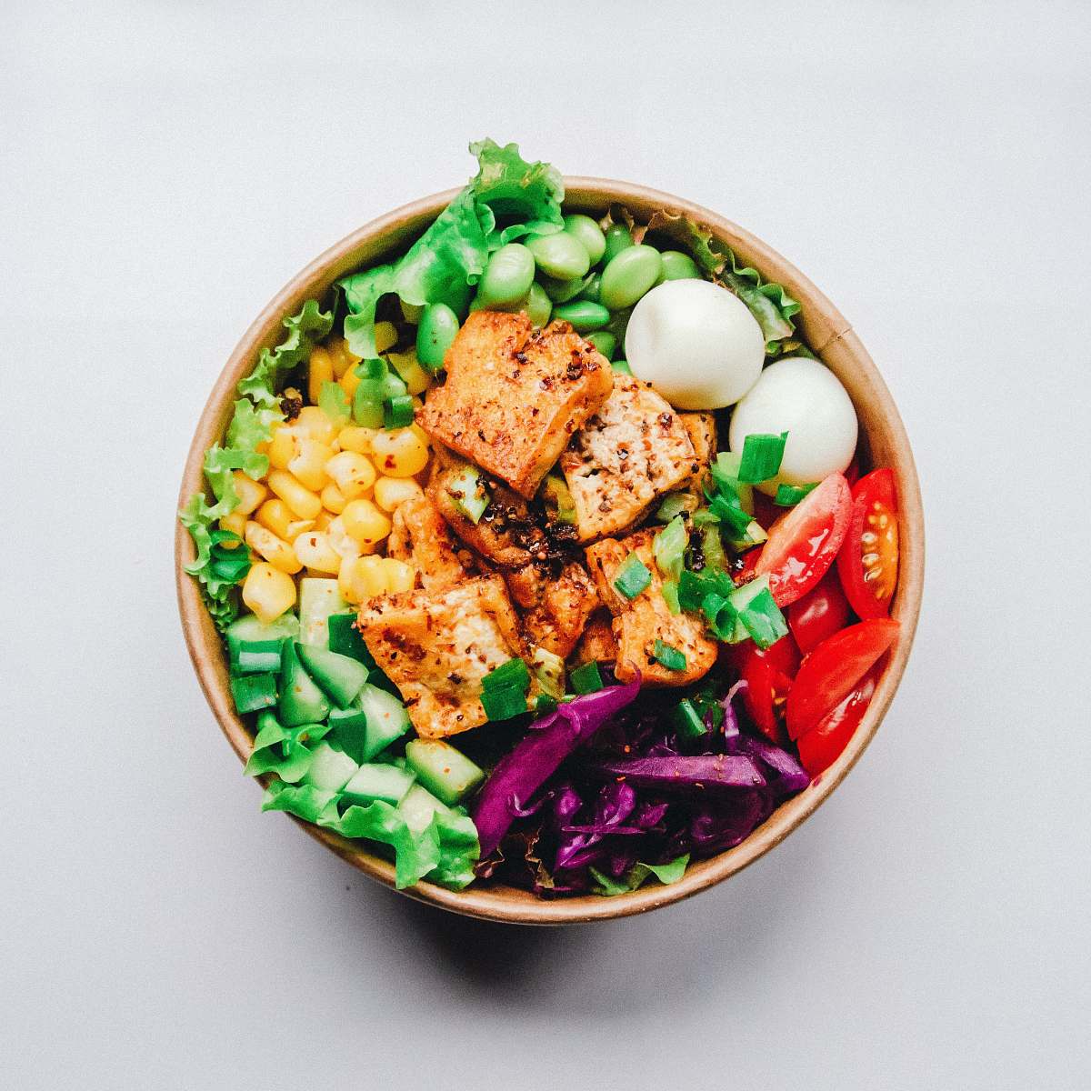 plant vegetable and meat on bowl bowl