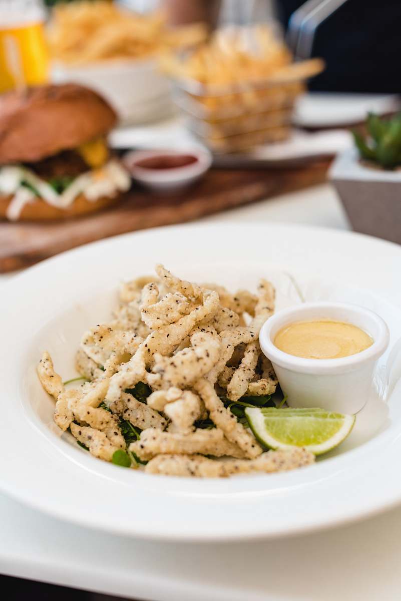 burger vegetable on plate coolum beach