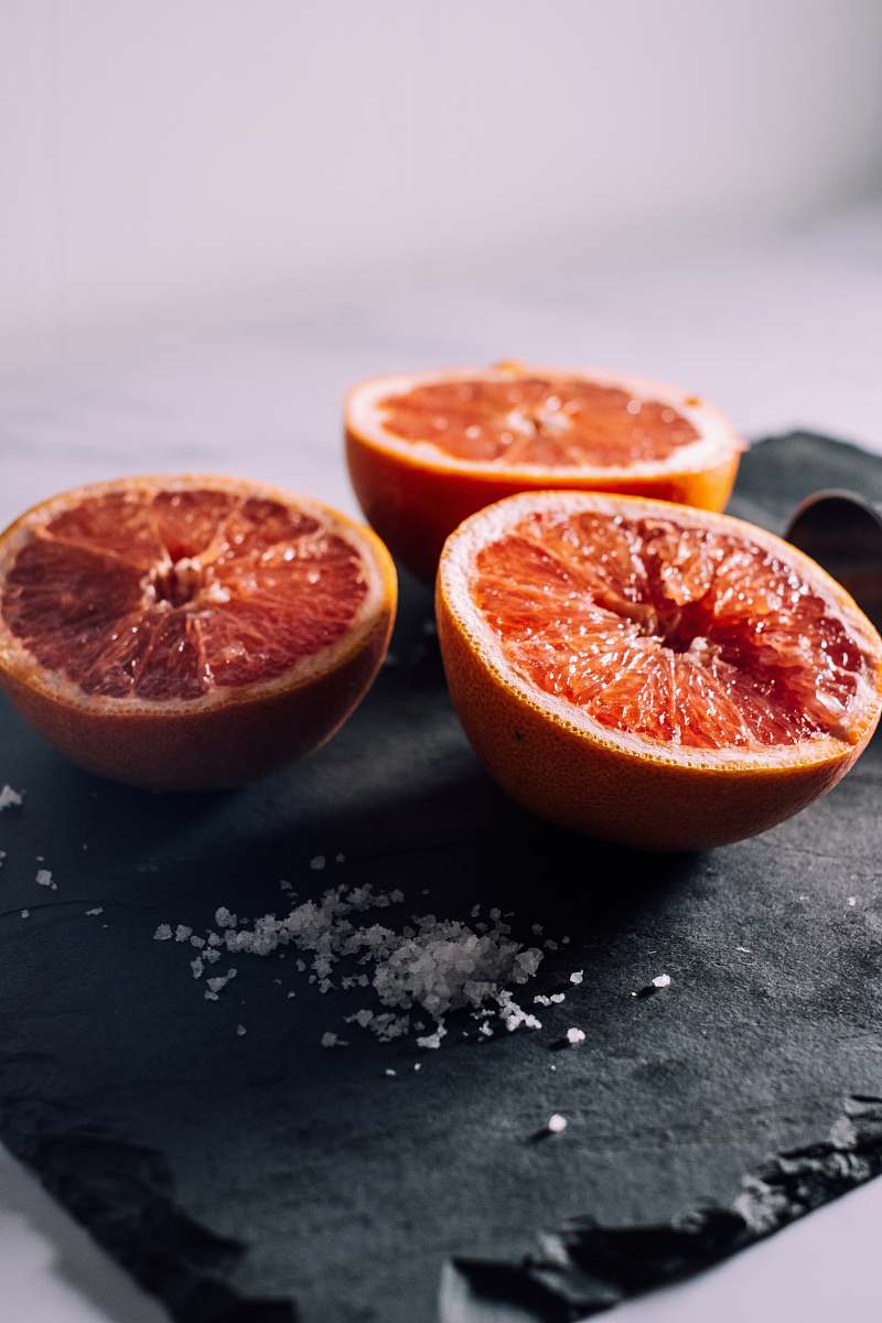 produce sliced orange fruits grapefruit