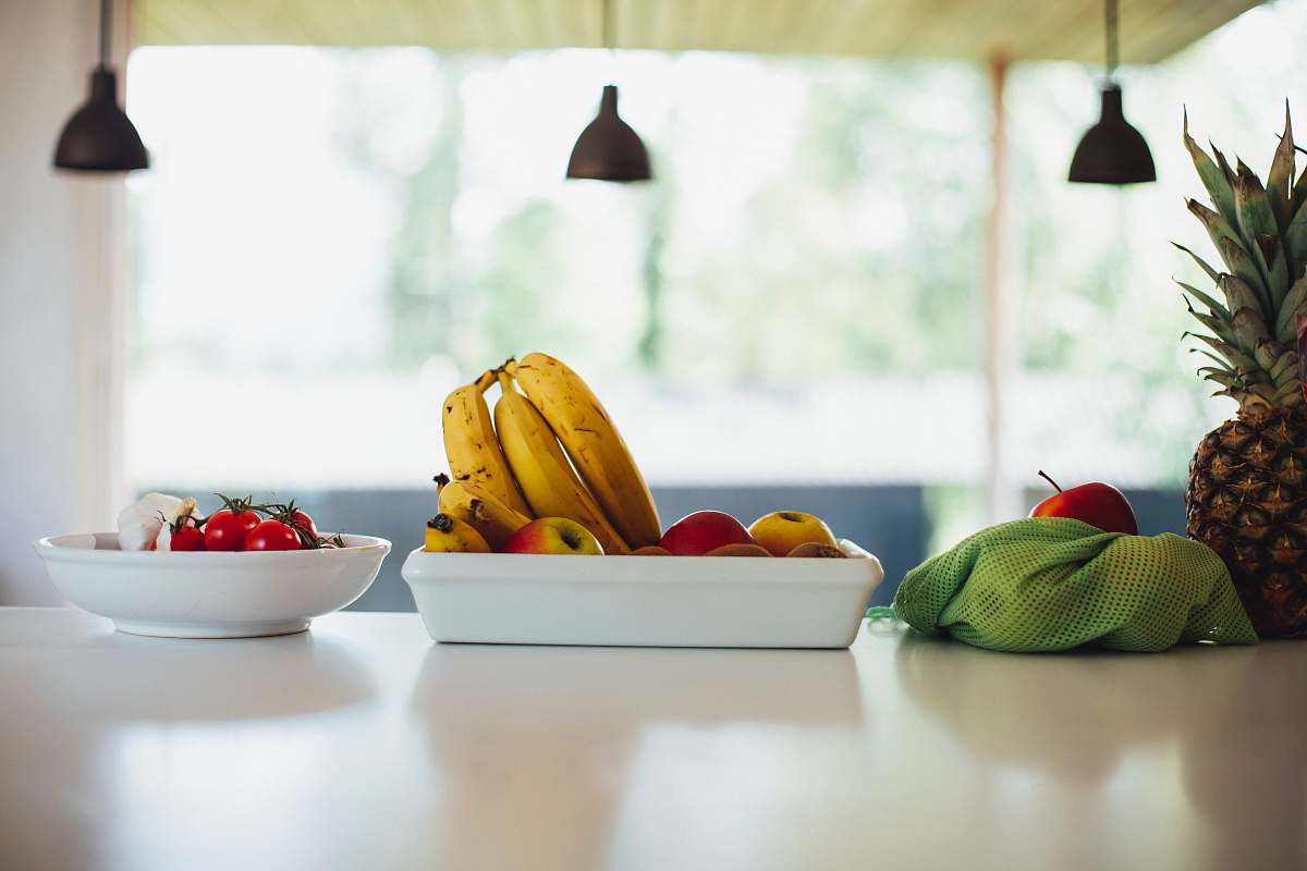 food yellow banana fruit on bowl plant