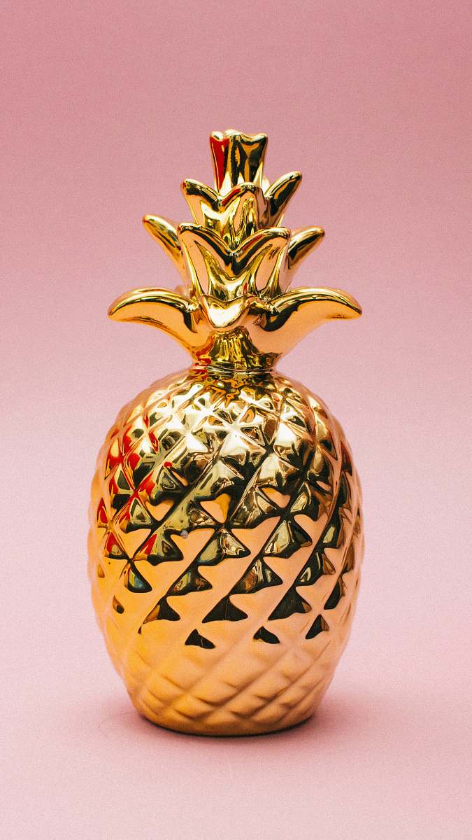fruit gold pineapple decor pineapple