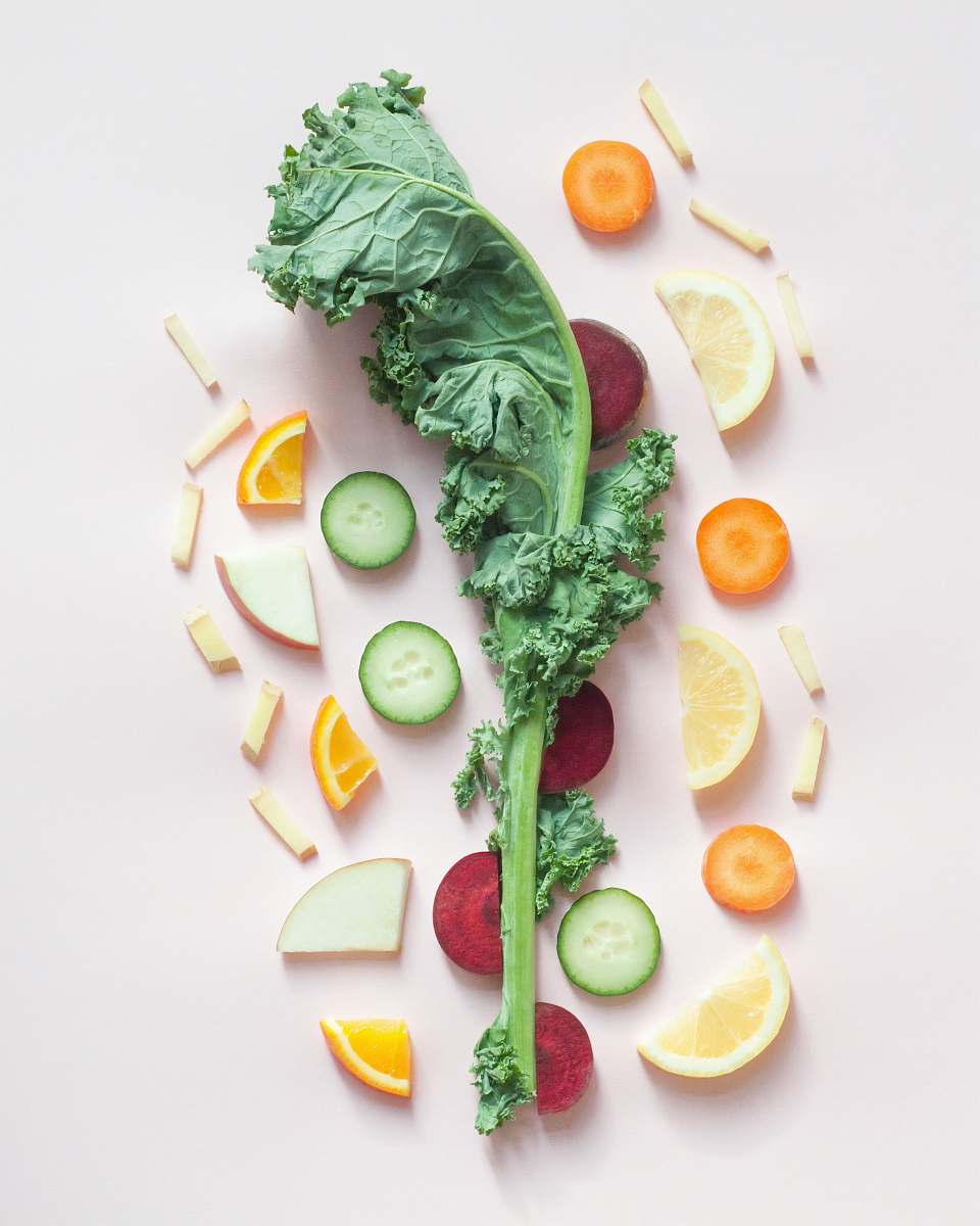 fruit sliced vegetables food