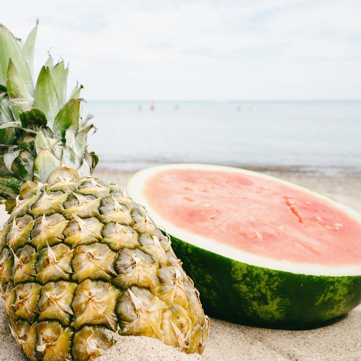 fruit watermelon and pineapple fruits pineapple