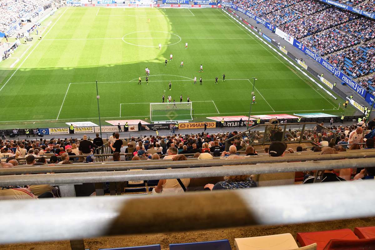building aerial photography of soccer game stadium