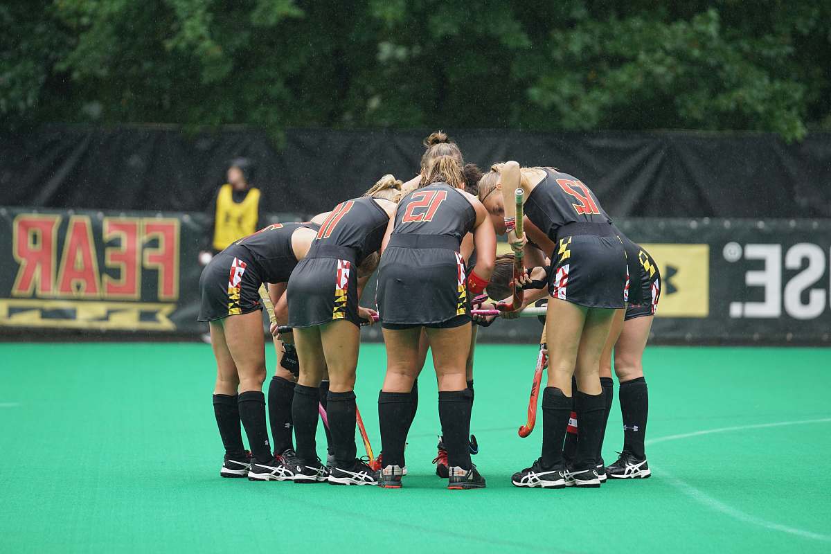 crowd group of women team standing on green floor huddle