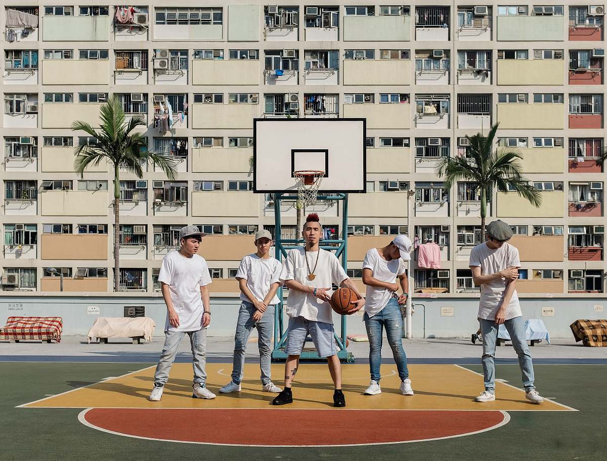 human people standing on basketball court person
