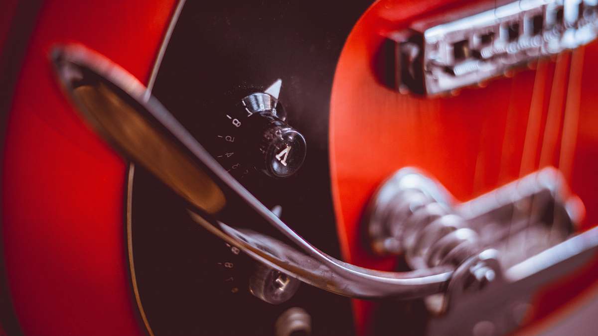 red red and black electric guitar american football