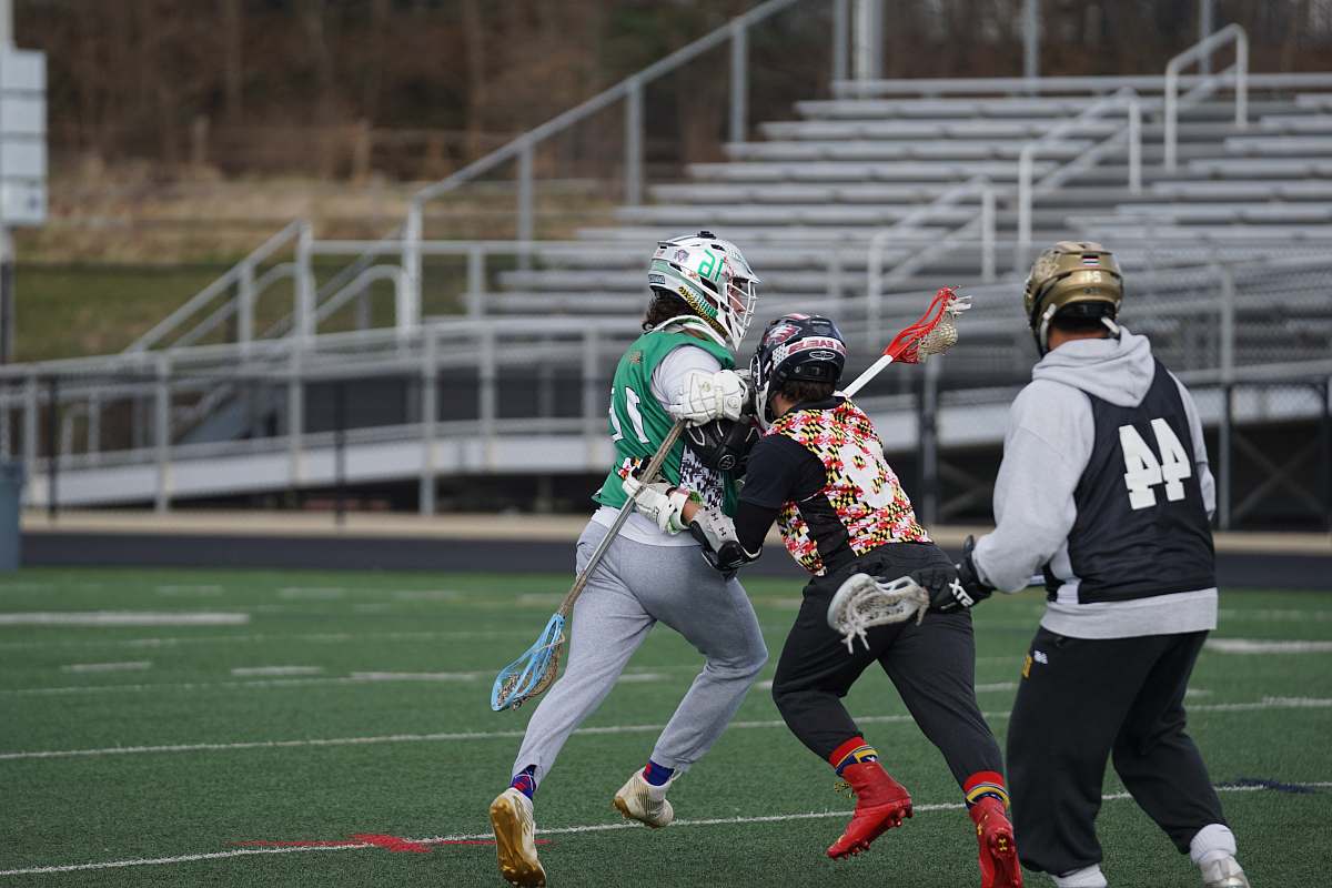 clothing three men playing field hockey apparel
