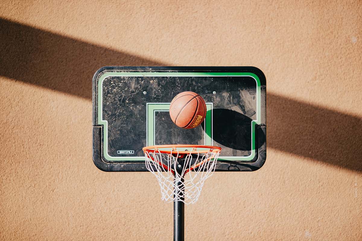 basketball ball on hoop human