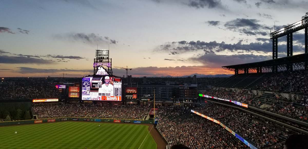 person football stadium during golden hour building