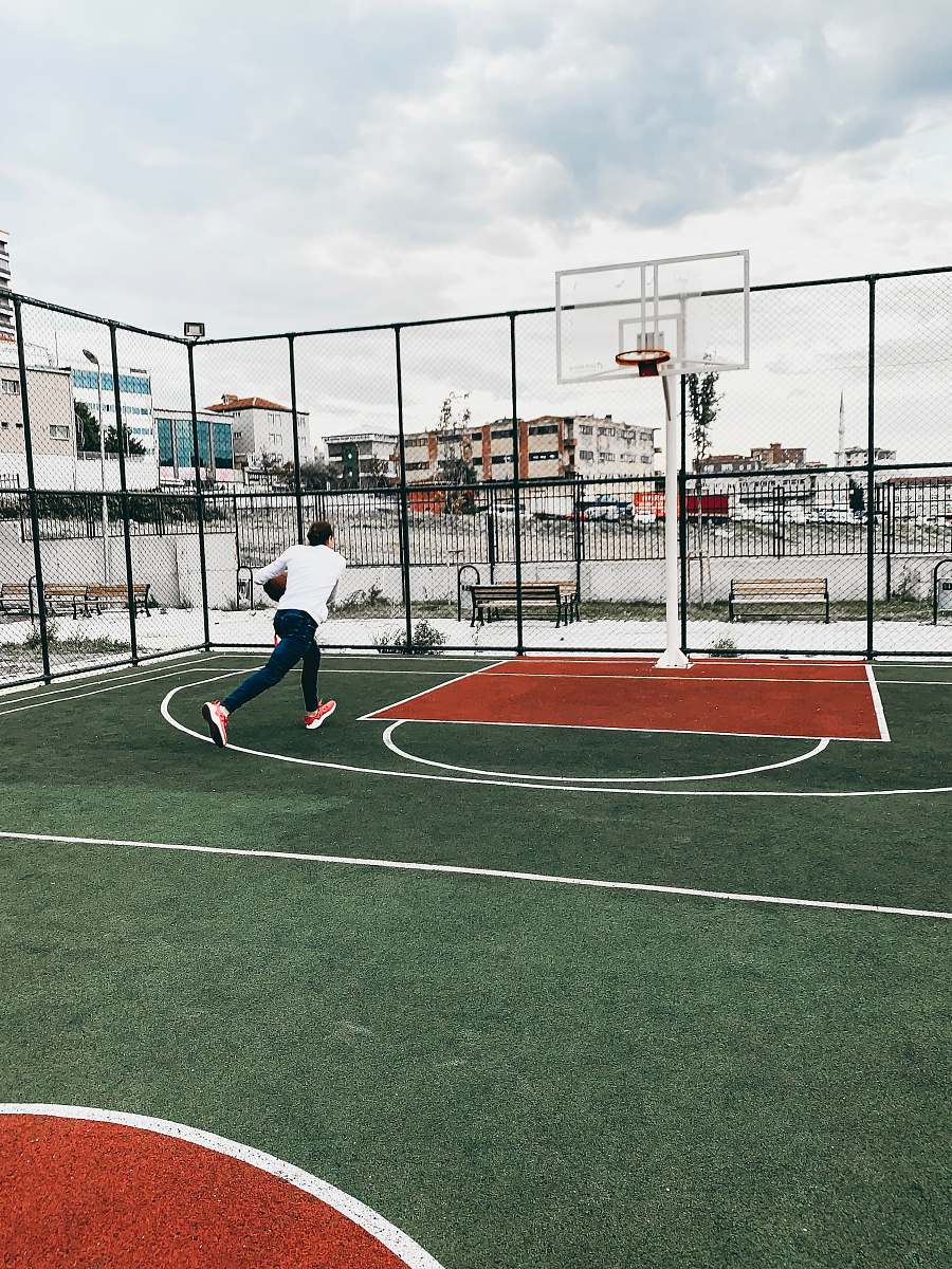 person man in basketball court people