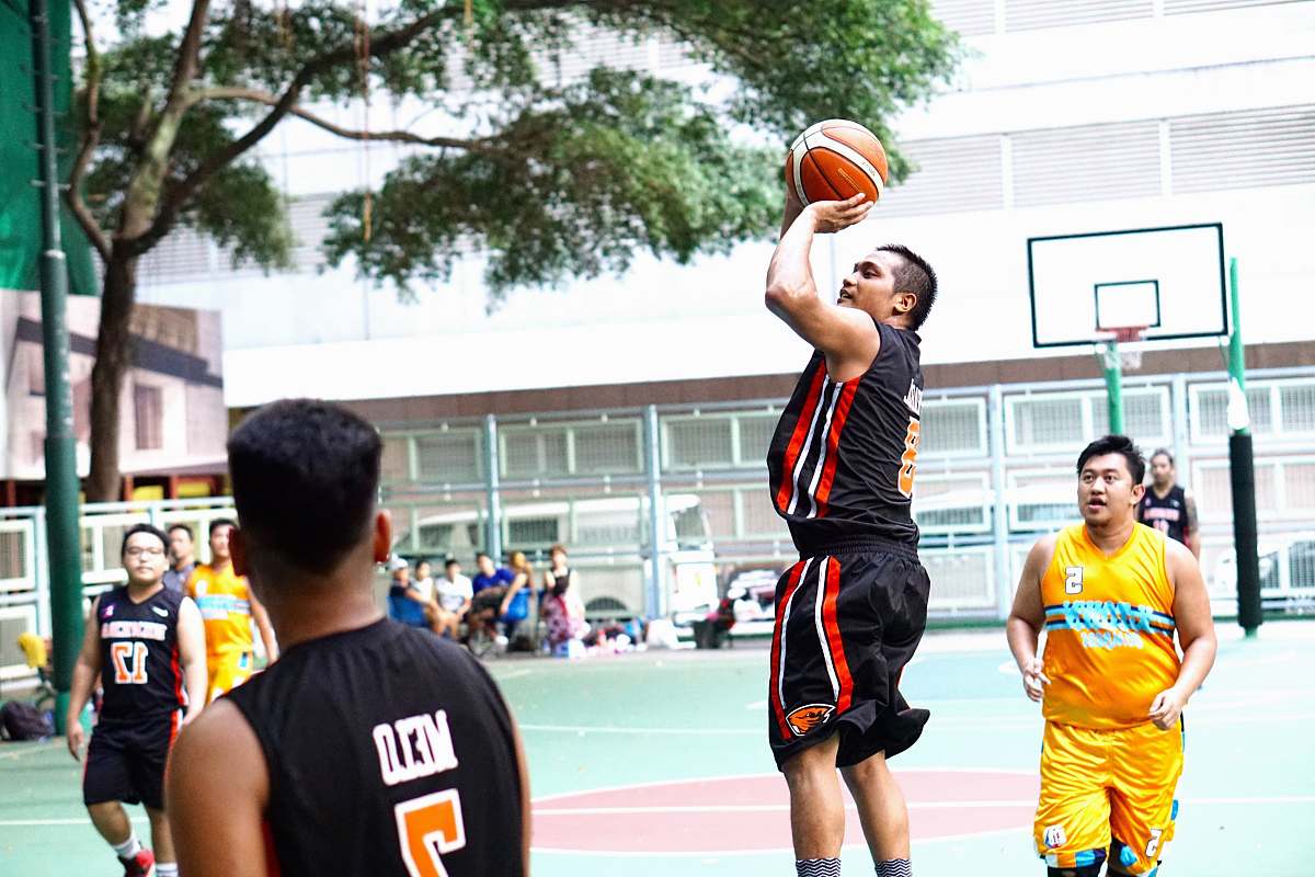 person man shooting a basketball people