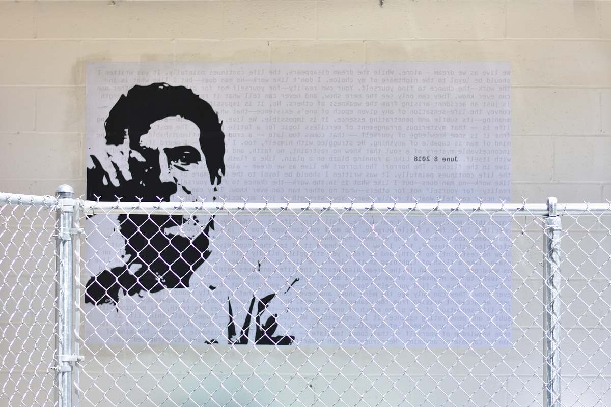 person man's mural painting on white wall people