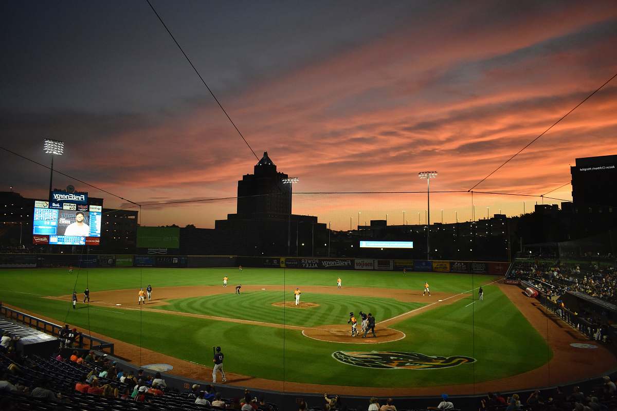 person panoramic photography of baseball game building