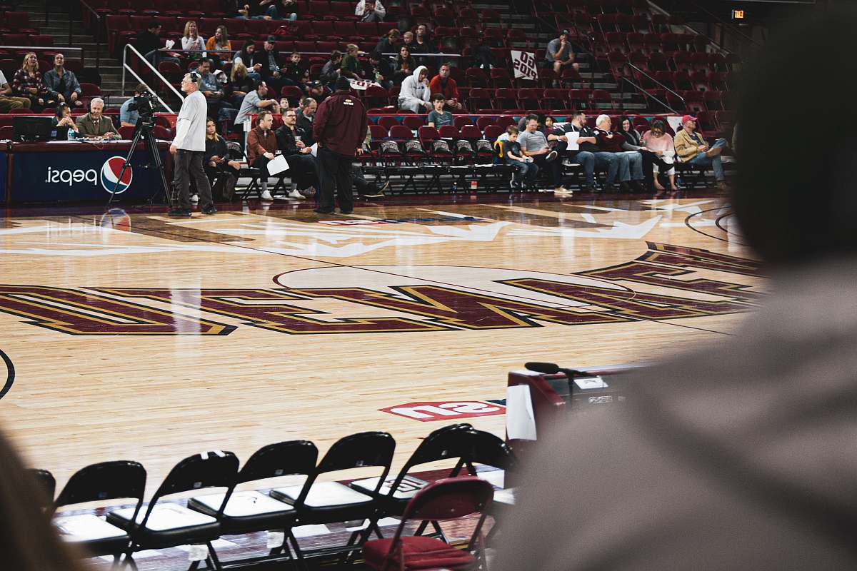 chair people in basketball court furniture