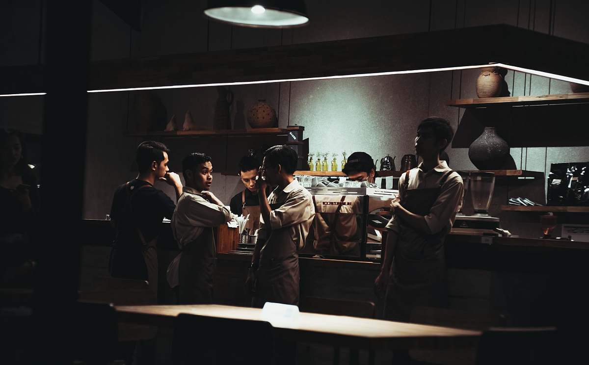 person people inside restaurant people