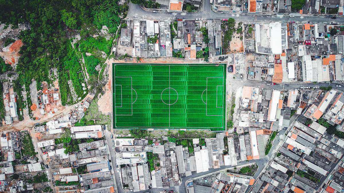 landscape aerial photography of stadium outdoors