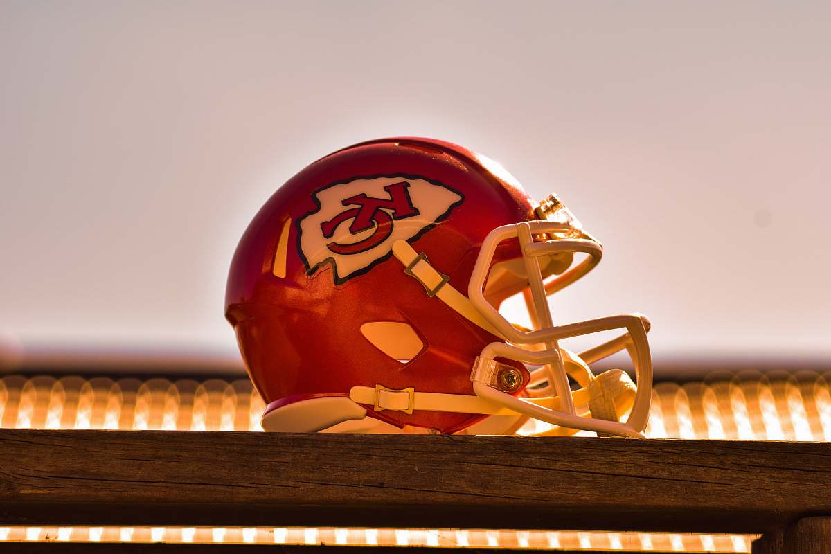 human red Kansas City Chiefs helmet helmet