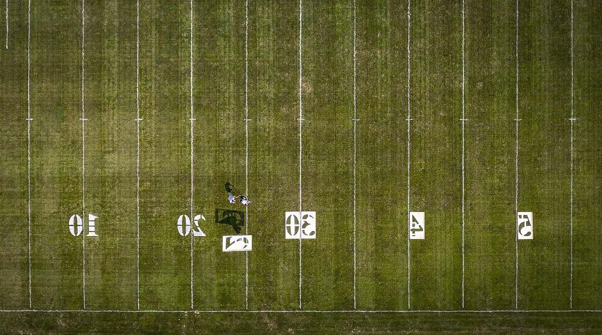 Field Aerial Photo Of Football Field Football Image Free Photo