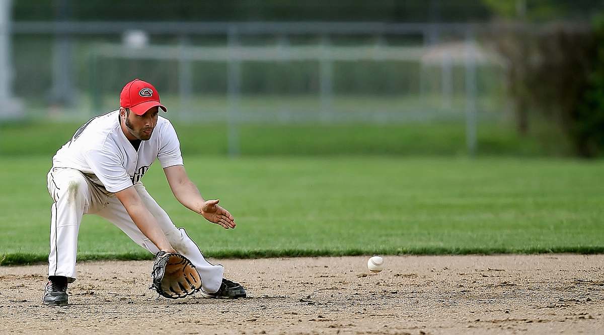 sport man playing baseball baseball