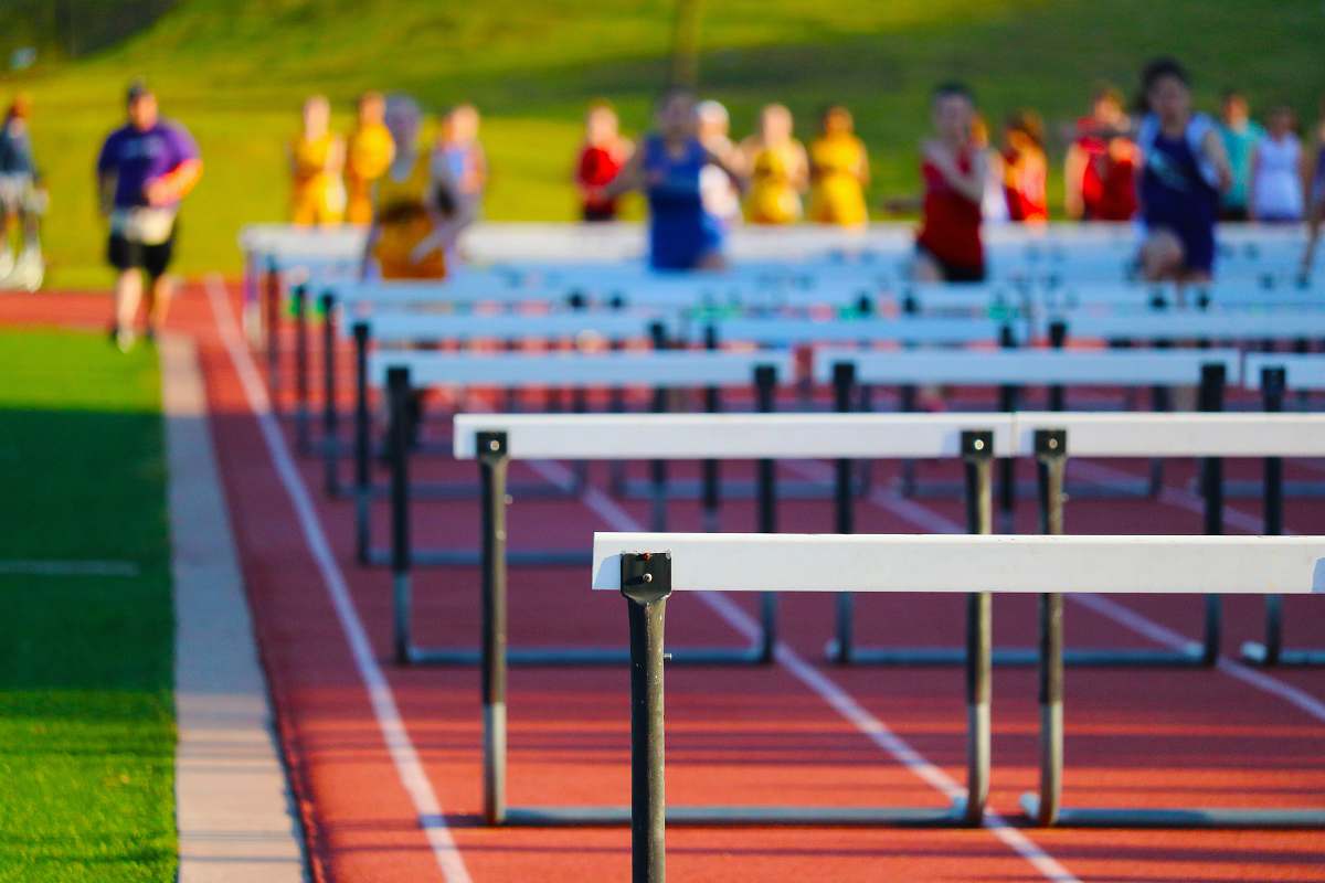 human running jump obstacle hurdle