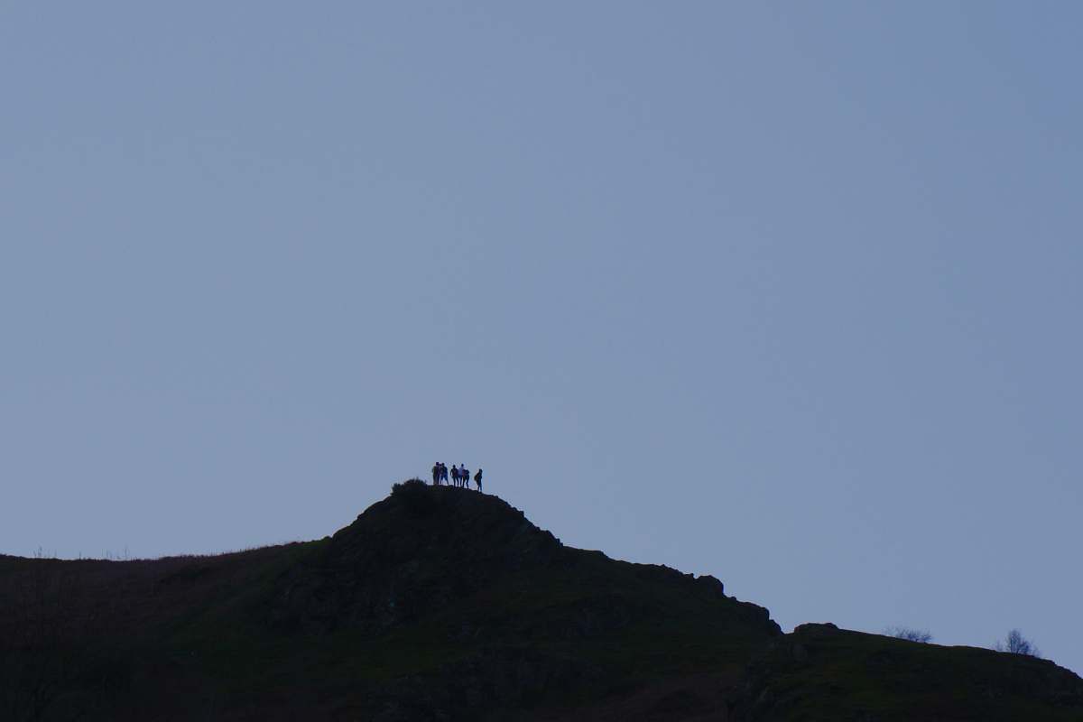 nature silhouette of mountain hill outdoors