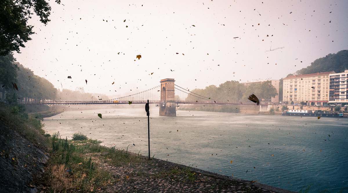 vaise bridge across body of water near white building during daytime lyon