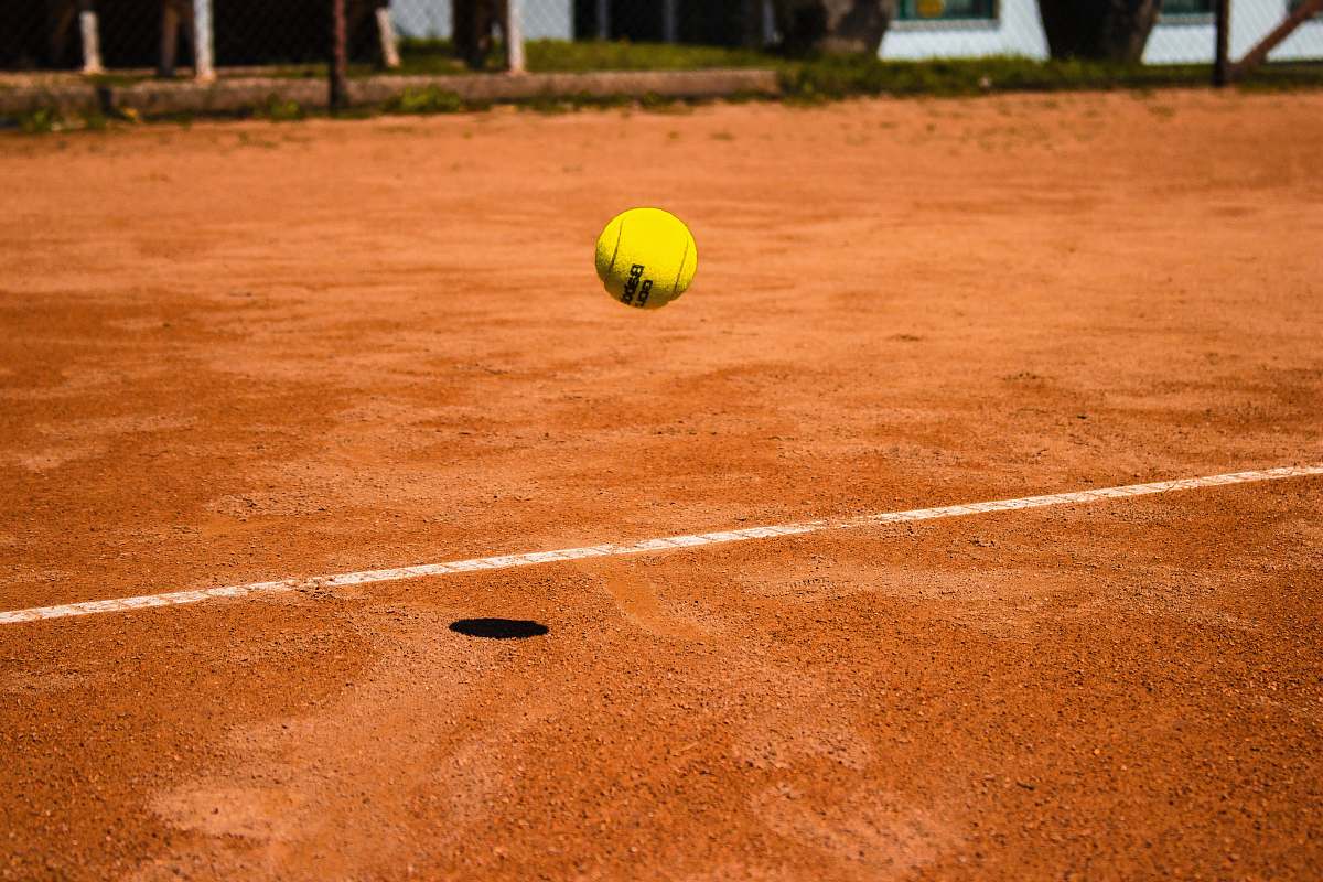 ball tennis ball bouncing on ground austria