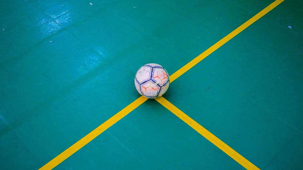 ball white and blue soccerball football
