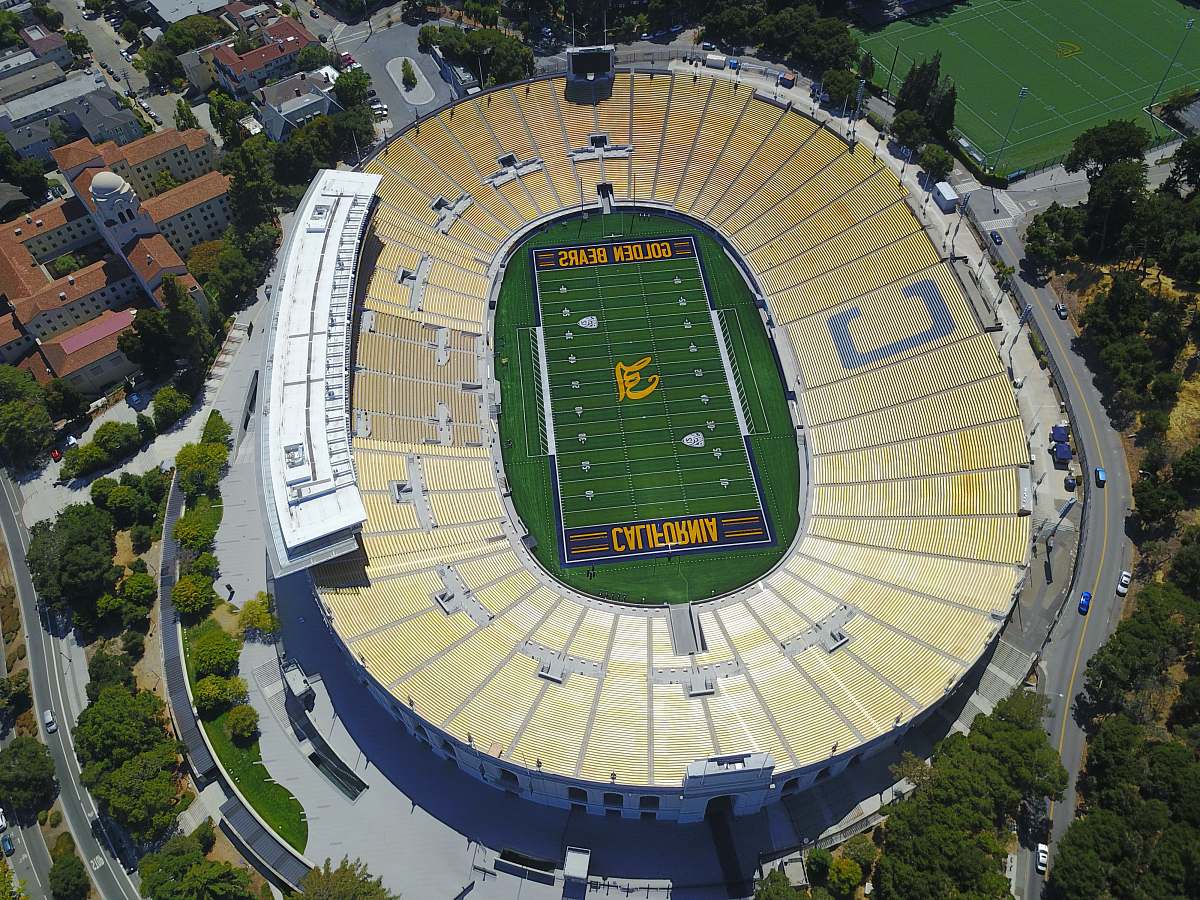berkeley aerial photography of California Golden Bears stadium intersection