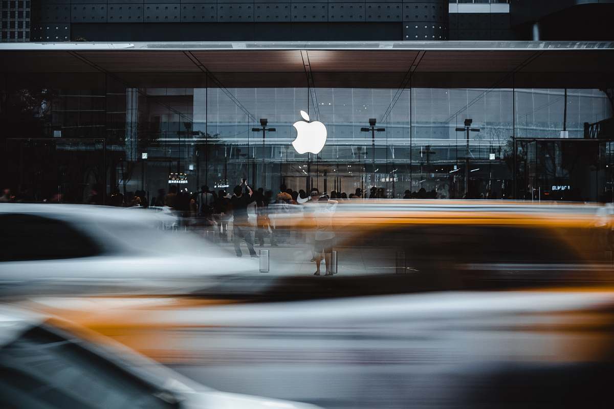 person Apple logo during daytime human