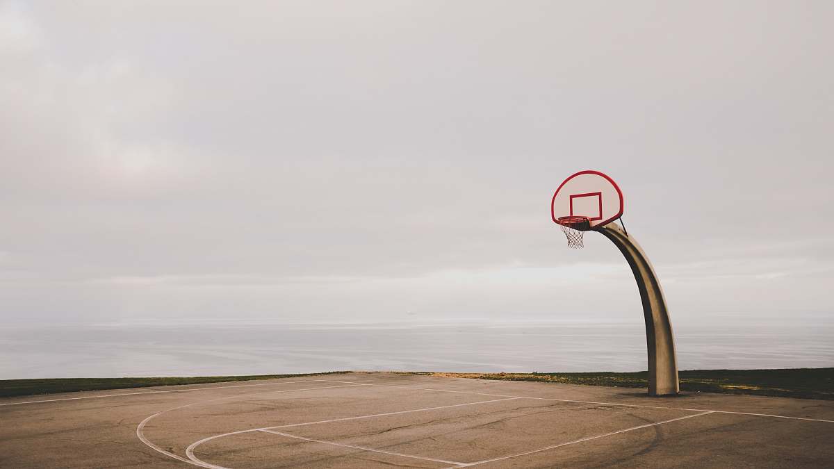 Basketball Basketball Court Near Body Of Water Sports Image Free Photo
