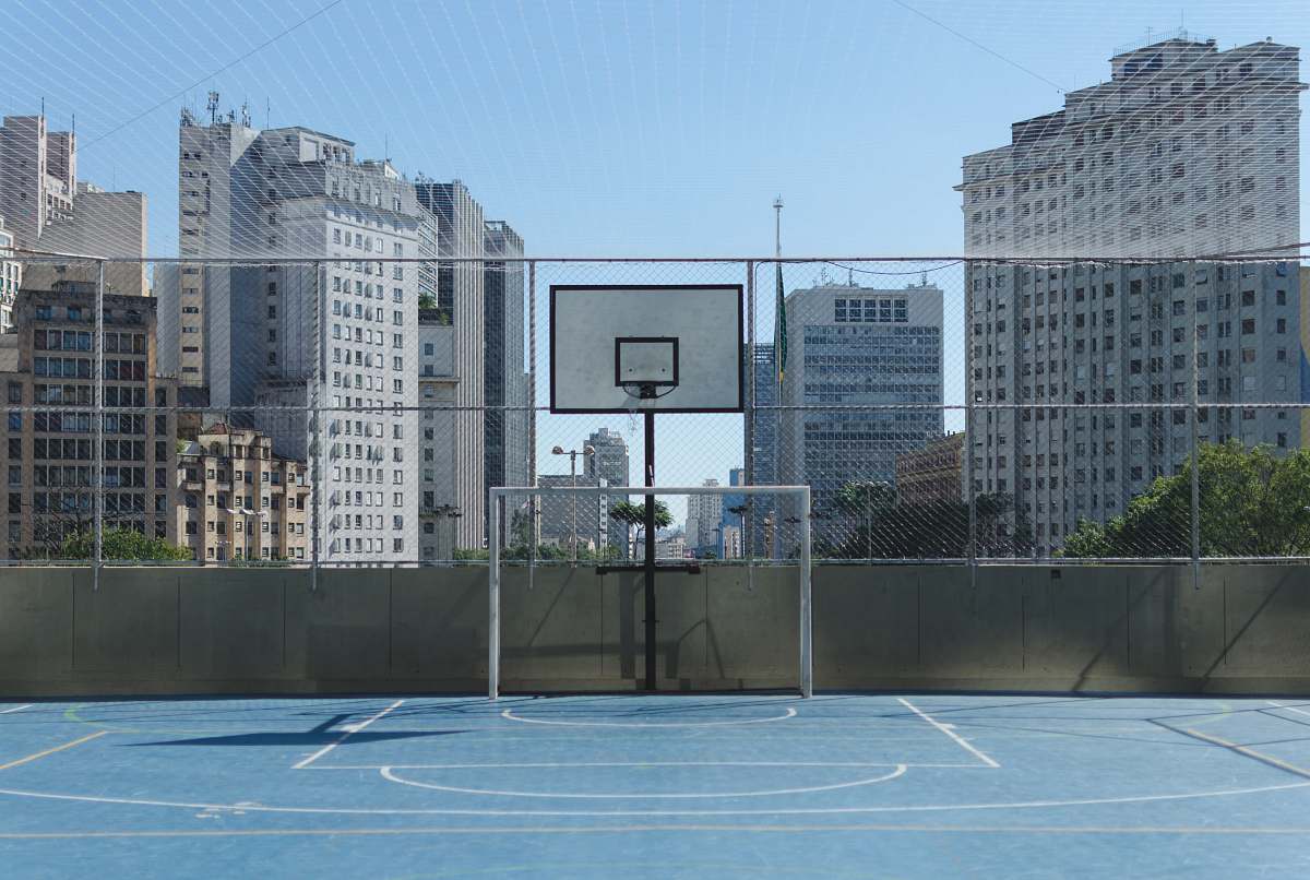 human empty basketball court basketball court