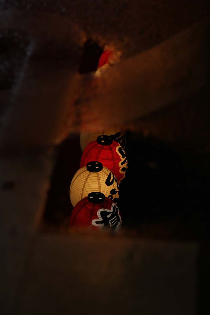 apparel selective focus photo of turned-on Chinese lanterns clothing