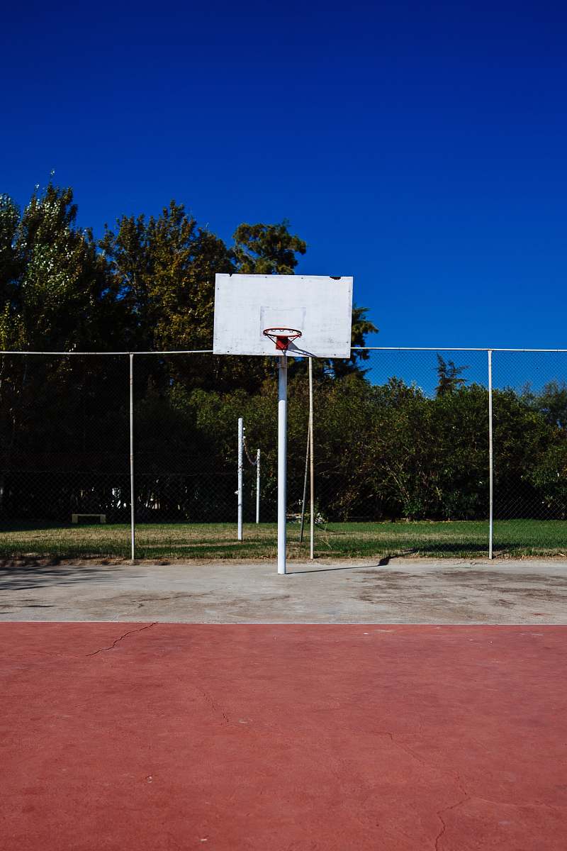 sports white and red basketball system team