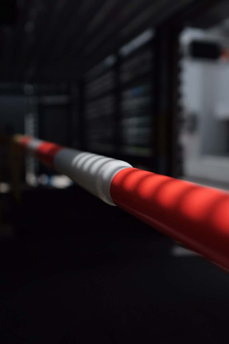 matsuyama white and red metal rod japan