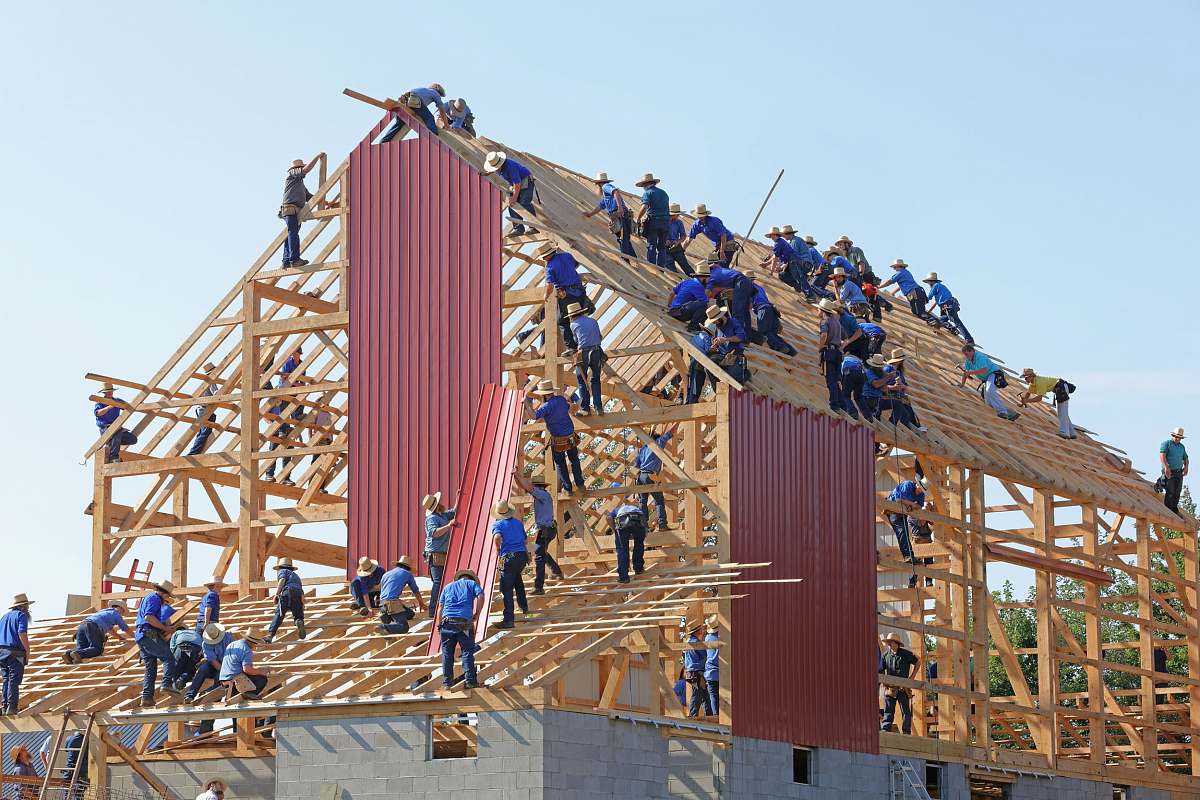 construction people building structure during daytime demolition