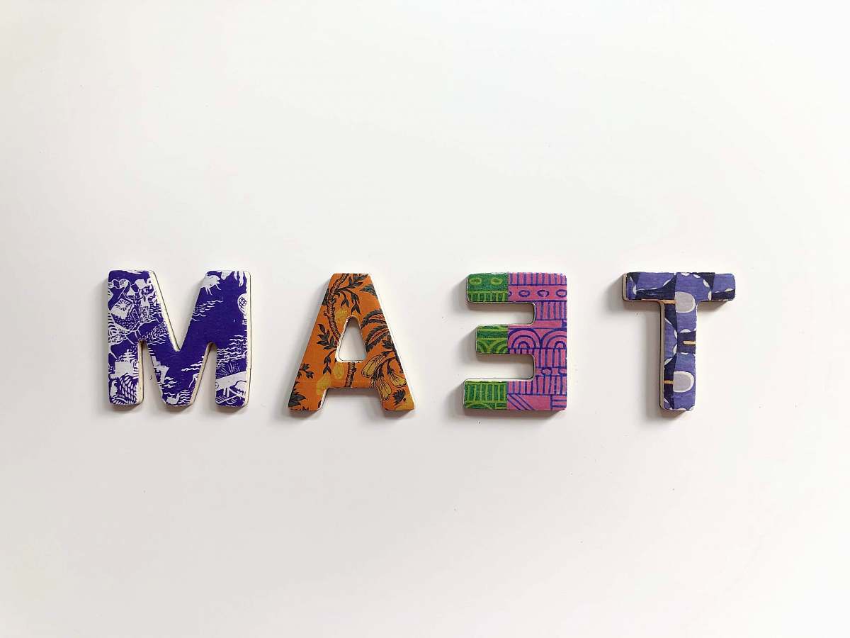 alphabet team freestanding letters symbol