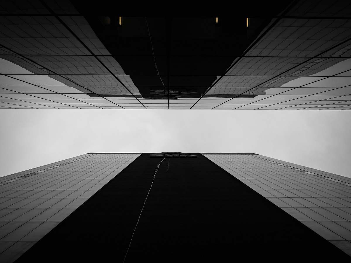 building low angle view of glass high-rise buildings architecture