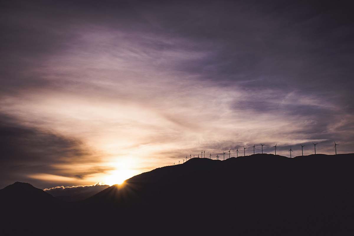sky silhouette of mountain during daytime greece