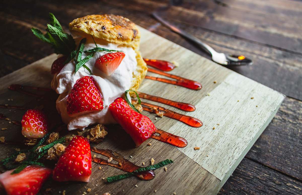 food strawberry fruit on chopping board strawberry