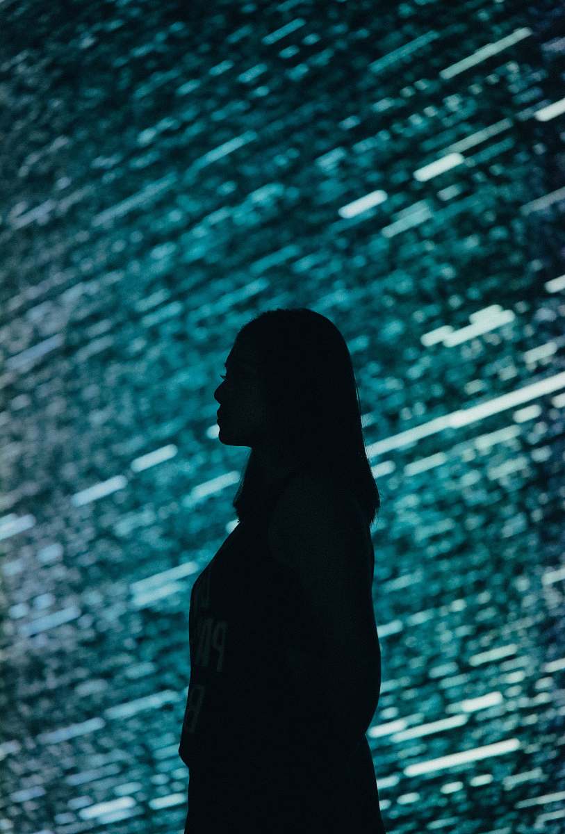 silhouette  lamp post