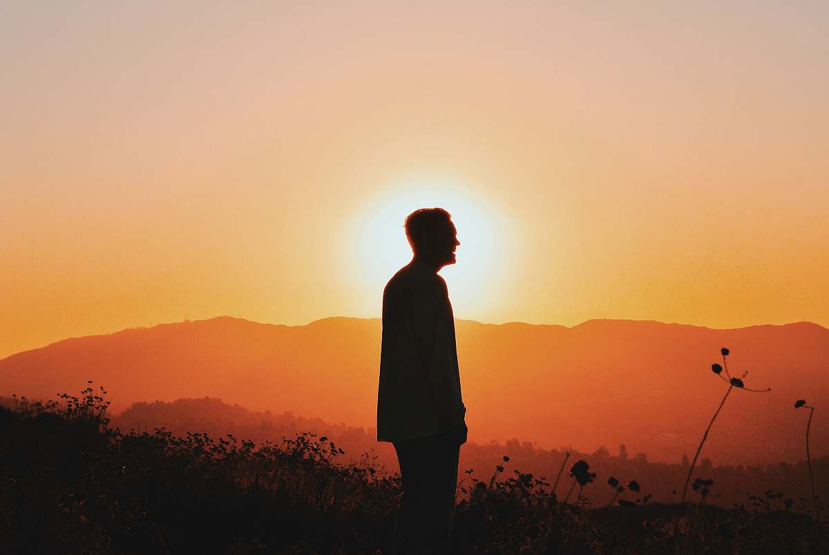 nature person standing during golden hour outdoors